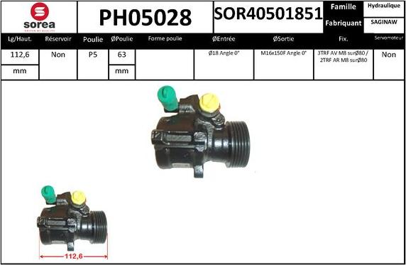 SNRA PH05028 - Pompa idraulica, Sterzo autozon.pro