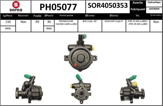 SNRA PH05077 - Pompa idraulica, Sterzo autozon.pro