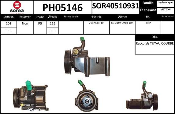 SNRA PH05146 - Pompa idraulica, Sterzo autozon.pro