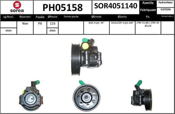 SNRA PH05158 - Pompa idraulica, Sterzo autozon.pro