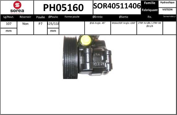 SNRA PH05160 - Pompa idraulica, Sterzo autozon.pro