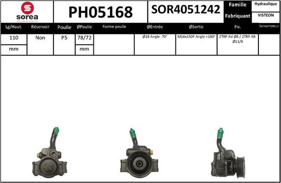 SNRA PH05168 - Pompa idraulica, Sterzo autozon.pro