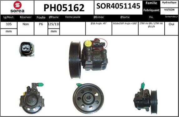 SNRA PH05162 - Pompa idraulica, Sterzo autozon.pro