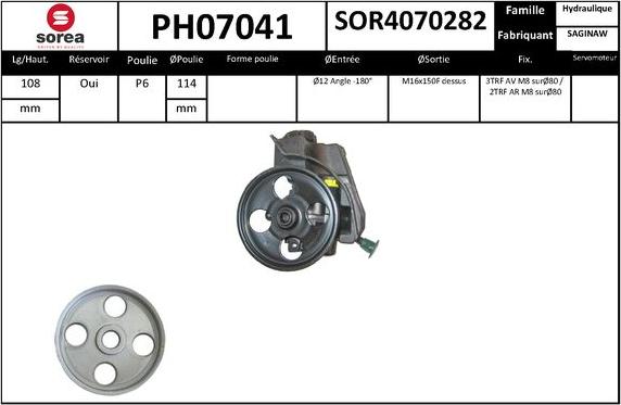 SNRA PH07041 - Pompa idraulica, Sterzo autozon.pro