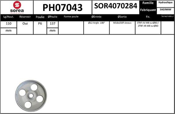 SNRA PH07043 - Pompa idraulica, Sterzo autozon.pro