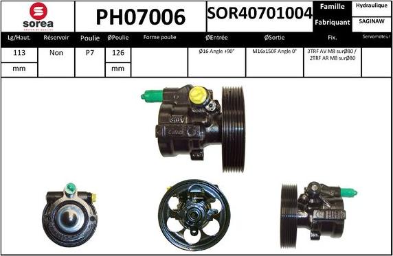 SNRA PH07006 - Pompa idraulica, Sterzo autozon.pro