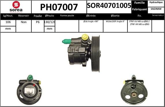 SNRA PH07007 - Pompa idraulica, Sterzo autozon.pro