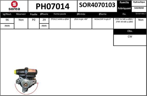 SNRA PH07014 - Pompa idraulica, Sterzo autozon.pro