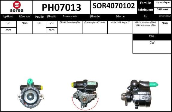 SNRA PH07013 - Pompa idraulica, Sterzo autozon.pro