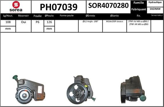 SNRA PH07039 - Pompa idraulica, Sterzo autozon.pro