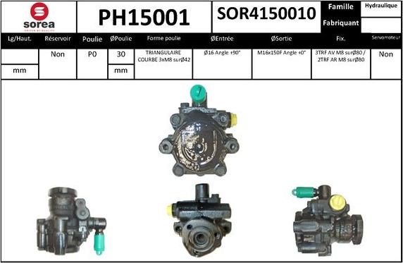 SNRA PH15001 - Pompa idraulica, Sterzo autozon.pro