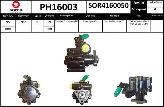 SNRA PH16003 - Pompa idraulica, Sterzo autozon.pro