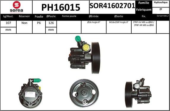 SNRA PH16015 - Pompa idraulica, Sterzo autozon.pro