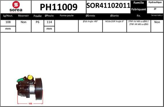 SNRA PH11009 - Pompa idraulica, Sterzo autozon.pro