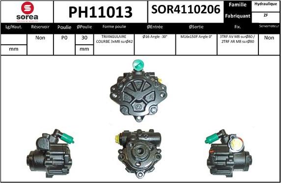 SNRA PH11013 - Pompa idraulica, Sterzo autozon.pro