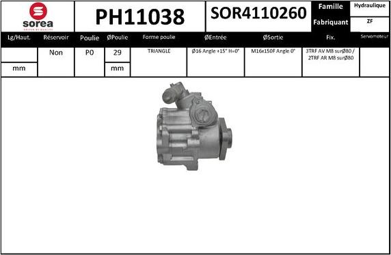 SNRA PH11038 - Pompa idraulica, Sterzo autozon.pro