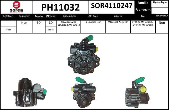 SNRA PH11032 - Pompa idraulica, Sterzo autozon.pro