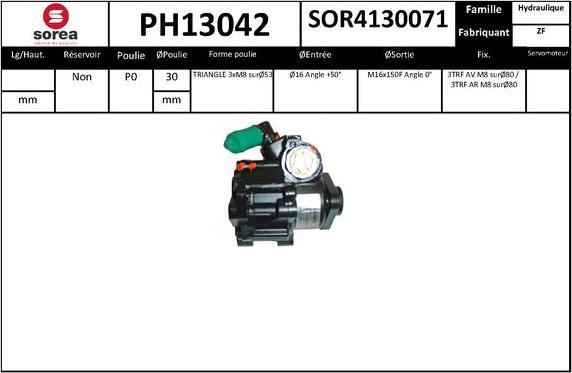 SNRA PH13042 - Pompa idraulica, Sterzo autozon.pro