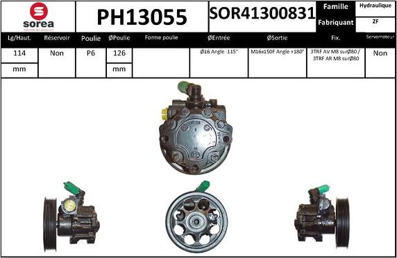 SNRA PH13055 - Pompa idraulica, Sterzo autozon.pro