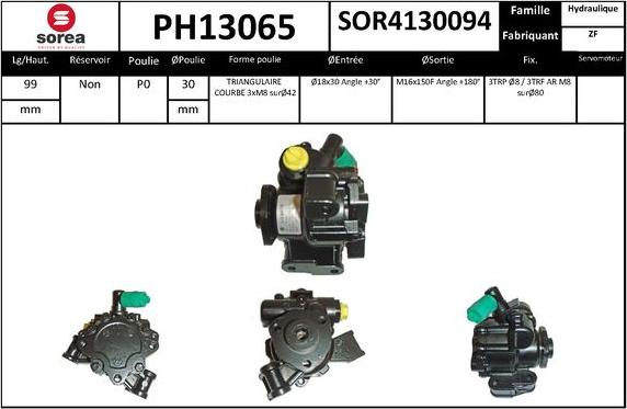 SNRA PH13065 - Pompa idraulica, Sterzo autozon.pro