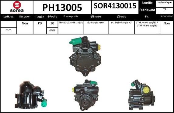 SNRA PH13005 - Pompa idraulica, Sterzo autozon.pro