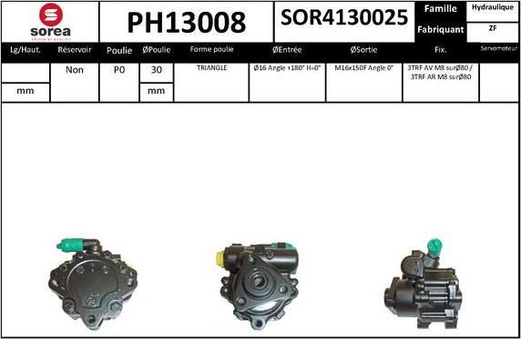 SNRA PH13008 - Pompa idraulica, Sterzo autozon.pro