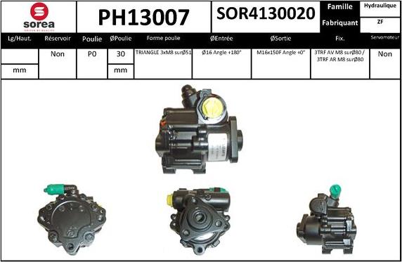 SNRA PH13007 - Pompa idraulica, Sterzo autozon.pro