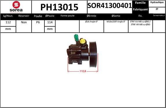 SNRA PH13015 - Pompa idraulica, Sterzo autozon.pro