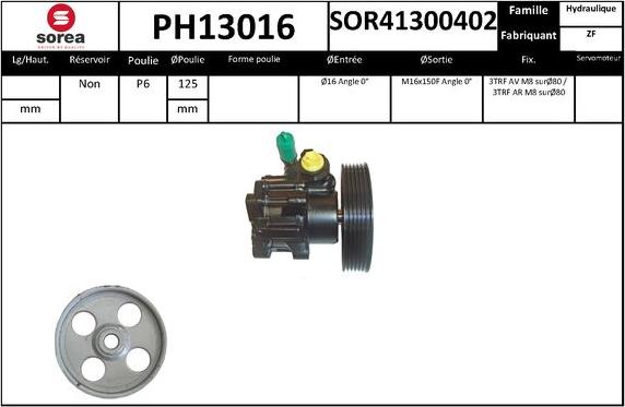 SNRA PH13016 - Pompa idraulica, Sterzo autozon.pro