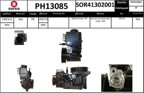 SNRA PH13085 - Pompa idraulica, Sterzo autozon.pro