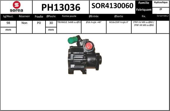 SNRA PH13036 - Pompa idraulica, Sterzo autozon.pro