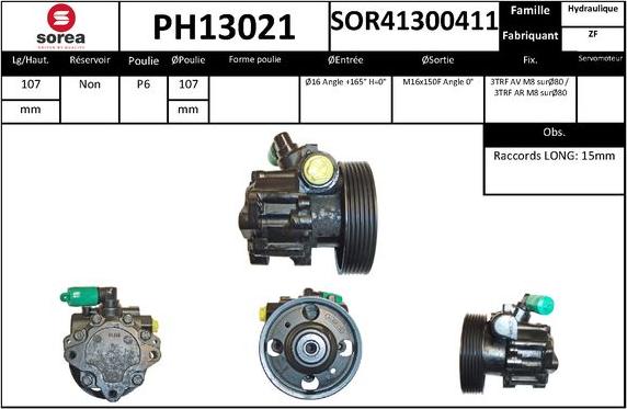 SNRA PH13021 - Pompa idraulica, Sterzo autozon.pro