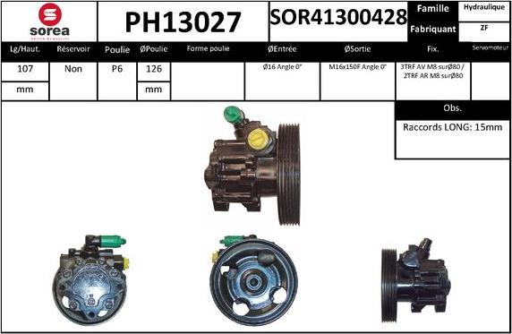 SNRA PH13027 - Pompa idraulica, Sterzo autozon.pro