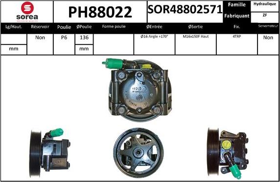 SNRA PH88022 - Pompa idraulica, Sterzo autozon.pro