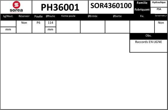 SNRA PH36001 - Pompa idraulica, Sterzo autozon.pro