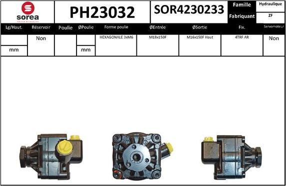 SNRA PH23032 - Pompa idraulica, Sterzo autozon.pro