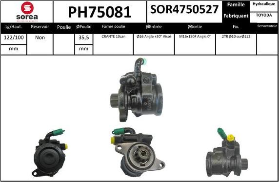 SNRA PH75081 - Pompa idraulica, Sterzo autozon.pro