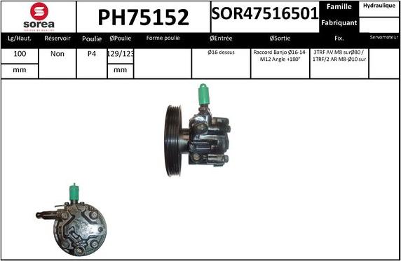 SNRA PH75152 - Pompa idraulica, Sterzo autozon.pro