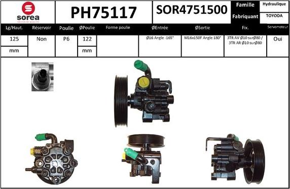 SNRA PH75117 - Pompa idraulica, Sterzo autozon.pro