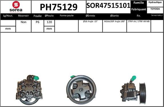 SNRA PH75129 - Pompa idraulica, Sterzo autozon.pro