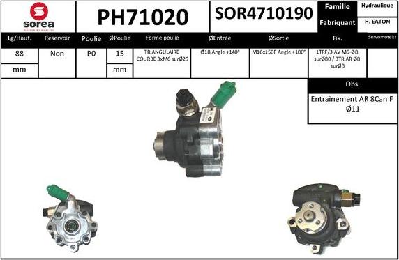 SNRA PH71020 - Pompa idraulica, Sterzo autozon.pro