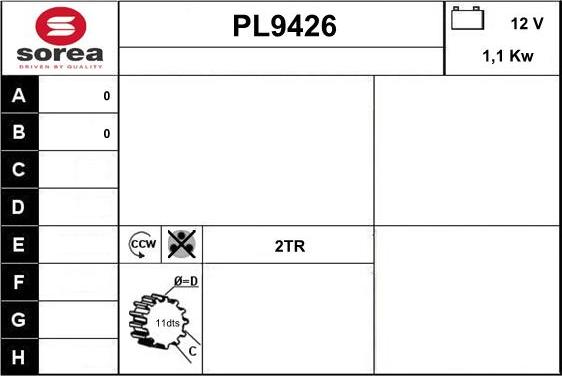 SNRA PL9426 - Motorino d'avviamento autozon.pro