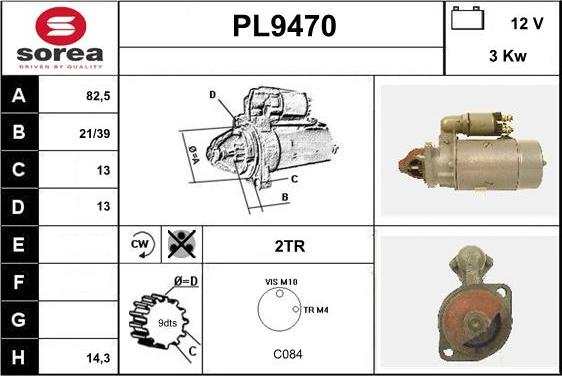 SNRA PL9470 - Motorino d'avviamento autozon.pro