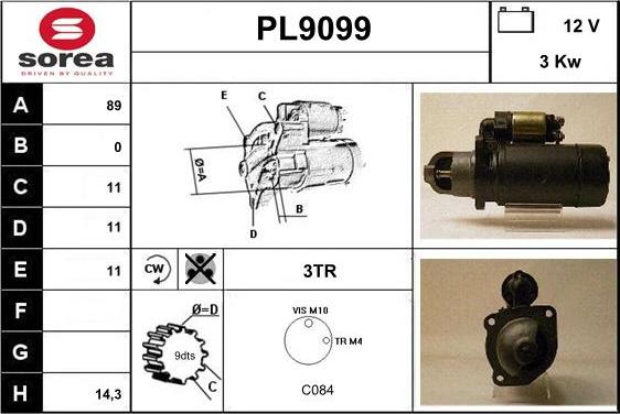 SNRA PL9099 - Motorino d'avviamento autozon.pro