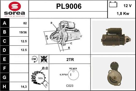 SNRA PL9006 - Motorino d'avviamento autozon.pro