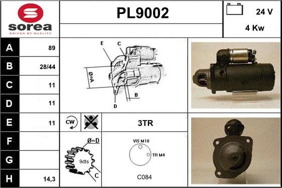 SNRA PL9002 - Motorino d'avviamento autozon.pro