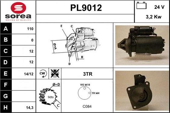 SNRA PL9012 - Motorino d'avviamento autozon.pro