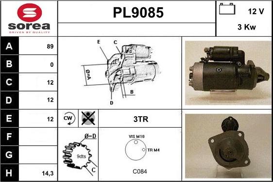 SNRA PL9085 - Motorino d'avviamento autozon.pro