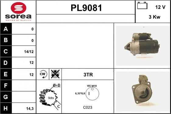 SNRA PL9081 - Motorino d'avviamento autozon.pro