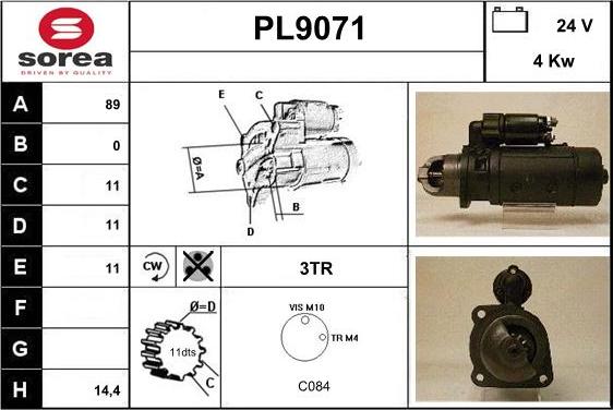 SNRA PL9071 - Motorino d'avviamento autozon.pro